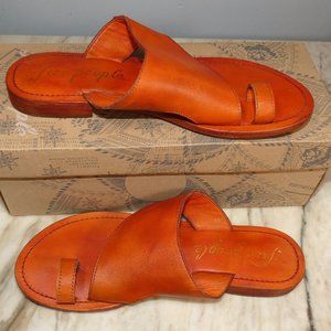 Free People Sant Antoni Slide Toe Ring Sandal Coral 38 (US Women's 8) NiB